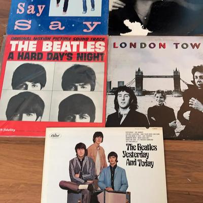 Beatles & Solo Artists Vintage Vinyl Lot – 5 Records (1960s–1980s)