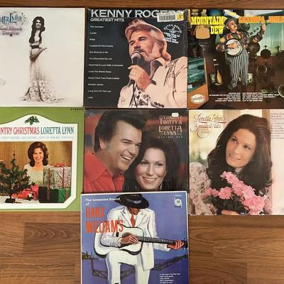 Country Legends Vinyl Collection – Loretta Lynn, Kenny Rogers, Hank Williams & More (1960s–1970s)