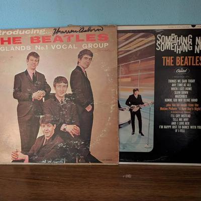 Lot of 2: Early The Beatles LPs — “Introducing The Beatles” & “Something New”
