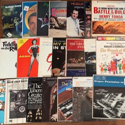 LP Record Collection – Broadway, Big Band, Organ, Soundtracks (Mixed 1950s–1970s)