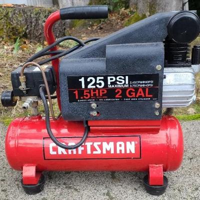 Craftsman 1.5 HP 2-Gallon Air Compressor – 125 PSI
