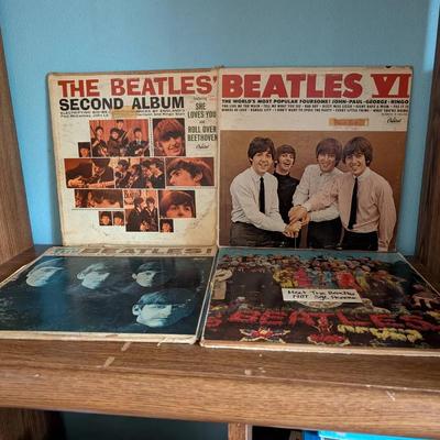 Vintage The Beatles Vinyl LP Collection (4) — 1960s Original Capitol Records Pressings