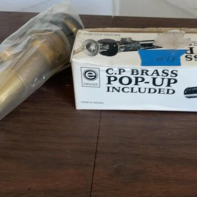 Vintage Edwin Tech C.P. Brass Pop-Up Drain Assembly – New Old Stock (Model ET-BPU)
