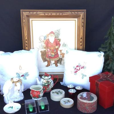 Framed Santa Print Plus Christmas Galore