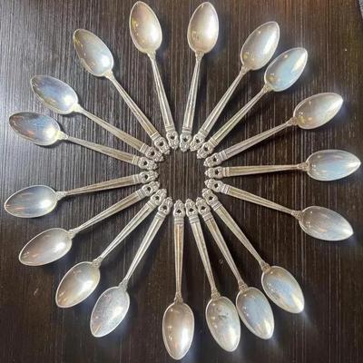 Royal Danish International Sterling Silver Small Spoons (12)