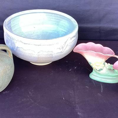 Hull Art Vases With Large Pottery Bowl And More