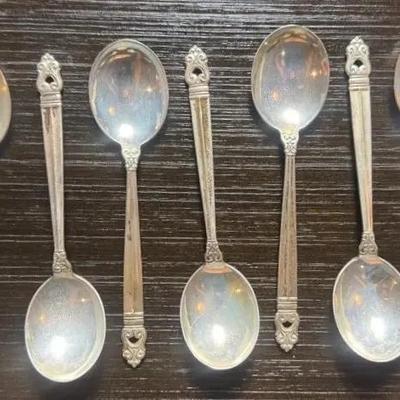 Sterling Silver Royal Danish Soup Spoons (11)