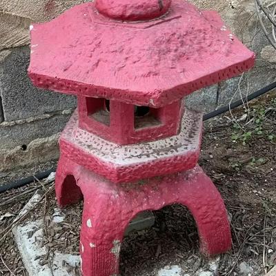 21 Inch Pair of Japanese Style Pagoda Garden Lamps