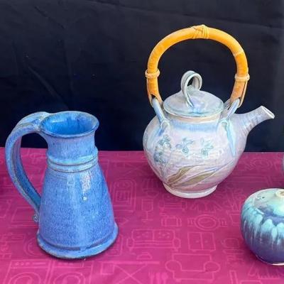 Signed Tea Pots & Other Handcrafted Pottery