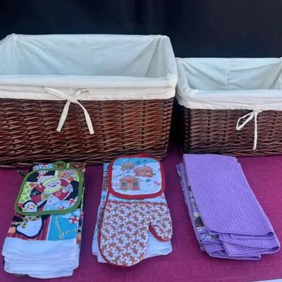 Handy Dandy Baskets And Kitchen Towel Assortment