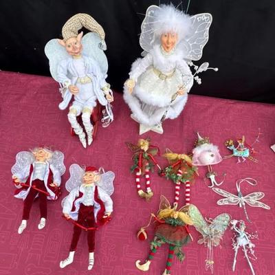 Vintage Fairy Elf’s And Holiday Fairy Ornaments 