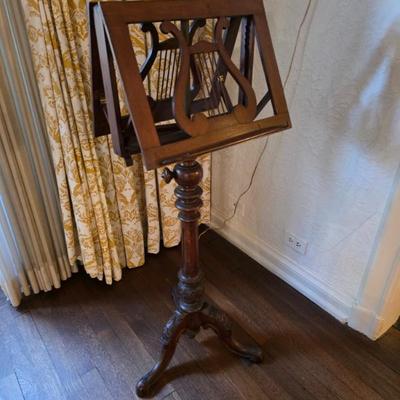 Sale Photo Thumbnail #44: Carved wood music stand