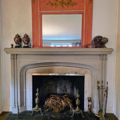 Sale Photo Thumbnail #26: Burnt Orange Trumeau Mirror