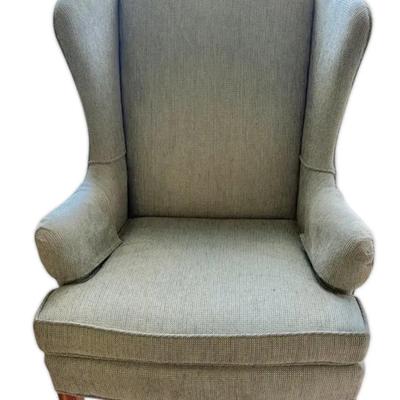 Light Green Traditional Wingback Accent Chair