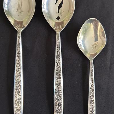 Three Sterling Silver Spoons (168.15g Total) - Valencia by International Silver