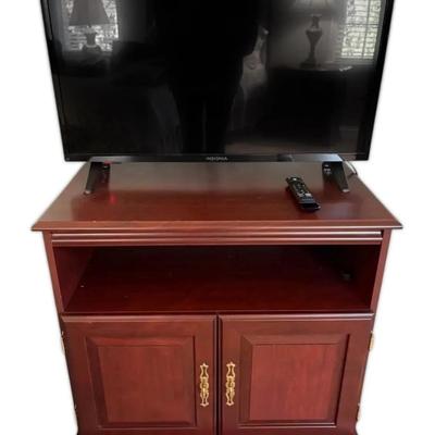 Sauder Furniture Cherry Cabinet w/ Insignia TV