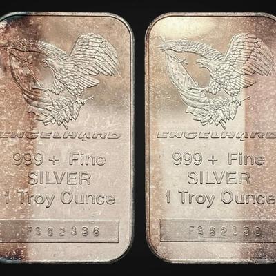 Engelhard .999 Fine Silver Bars, 1 oz