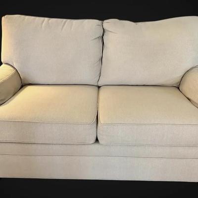 Ethan Allen Beige Loveseat 