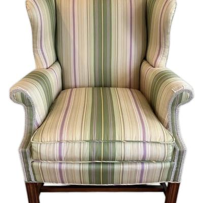 Multi-Color Striped Armchair 