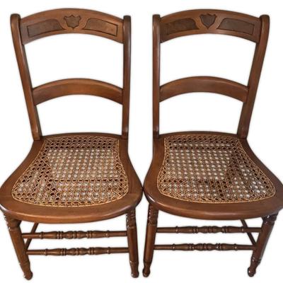 Two Cane Seat Chairs