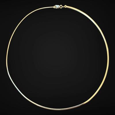 14k White Gold Omega Chain Necklace (6.47g)