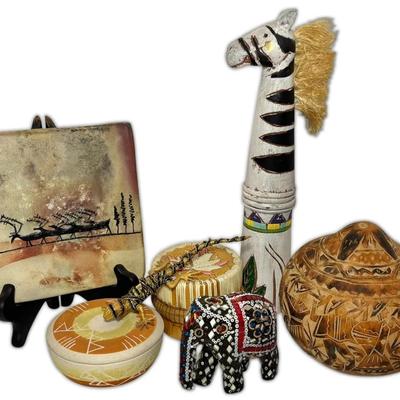 Bejeweled Mosaic Elephant, Clay “Reindeer Herd” Tile, & More