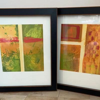 Pair of Morrison Abstract Art Pieces “Cappa Two” & “Cappa Three”