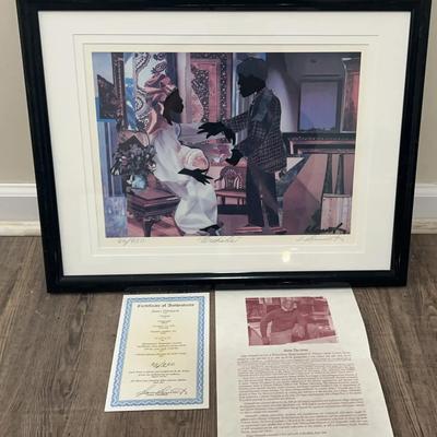 James Denmark “Orchids” Framed Limited Edition Print with COA