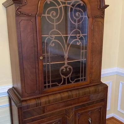 Vintage Wood China Cabinet