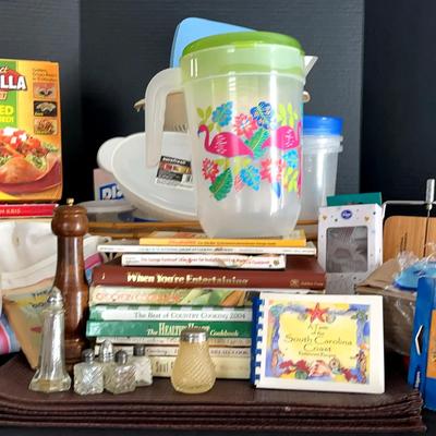 Expansive Kitchen Essentials Collection Featuring Cookbooks, Gadgets & Bakeware