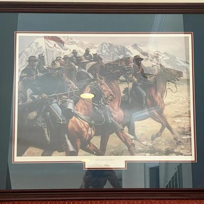Don Stivers Framed Print “The Warning Shot” – Buffalo Soldiers, 9th U.S. Cavalry (28" x 33")
