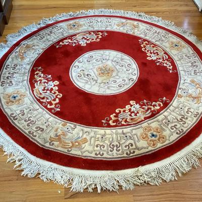Red Round Area Rug