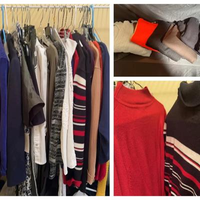 Women’s Coordinated Tops & Sweater Collection – 11 Matching Sets + Extra Sweaters (Size L/XL)