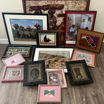 African Framed Artwork Collection