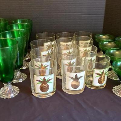 Glassware Collection Featuring Williams-Sonoma Pineapple Glasses