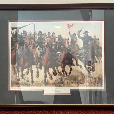 Don Stivers “The Chase at Rattlesnake Springs” Framed Print w/ COA