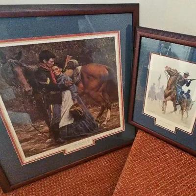 Mort Künstler & Don Stivers Framed Civil War Lithographs