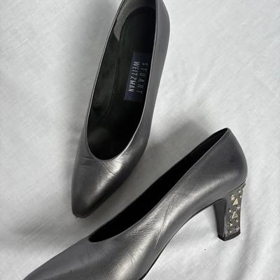 Vintage Stuart Weitzman Stardust Custom Graphite Mordore Pumps 