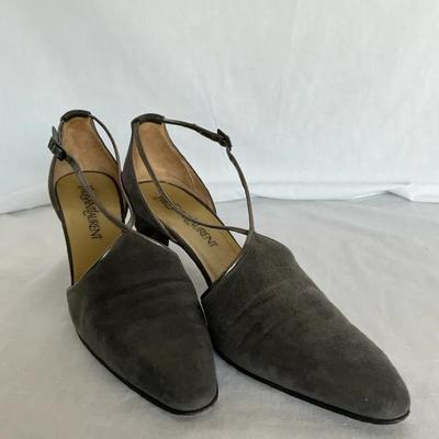  Vintage Grey Suede Yves Saint Laurent Heels 