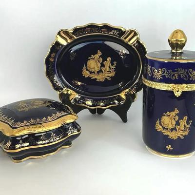 Vintage French Limoges Porcelain (3 Pieces)