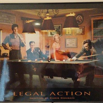 “Legal Action” Lighted Art Featuring Elvis And Marilyn 