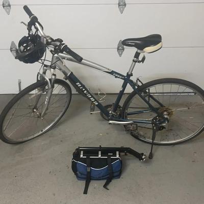 Novara Comfort Series Bike With REI Mounted Duffel Bag