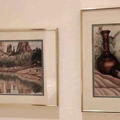 Signed Airbrush Southwestern Theme Art by Barb Livdal