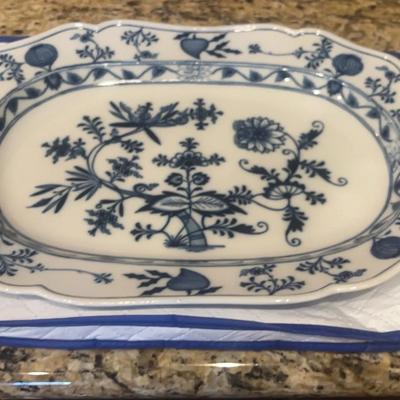 Meissen Blue Onion Porcelain Oval Platter