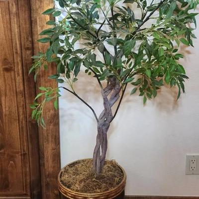 Artificial Money Tree With Cast Iron Stand