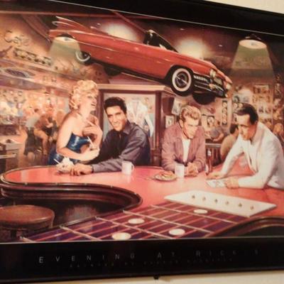 "Elivs Evening At Rick's” Lighted Art 