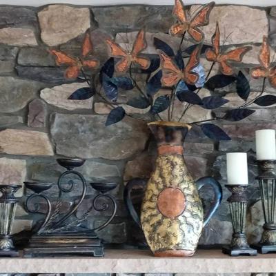 Large Metal and Ceramic Home Decor
