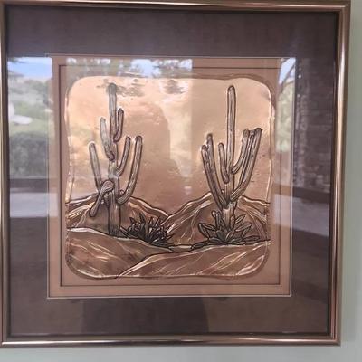 Copper Saguaro Art