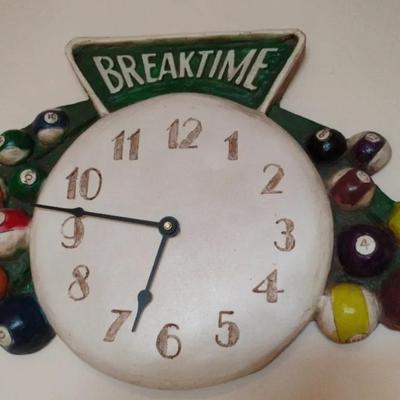 Breaktime Billards Clock