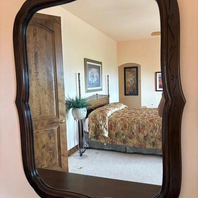 Vintaged Carved Wooden Mirror